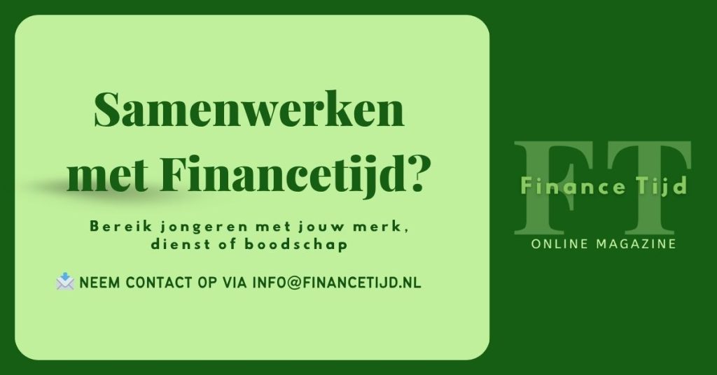 Samenwerken met Financetijd – Groene banner voor adverteren en merkpromotie