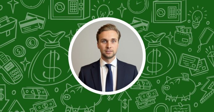 Illustratie van Mark Nuvelstijn als Bitvavo-oprichter